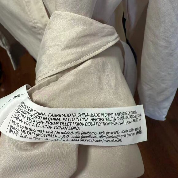 Massimo Dutti silk shirt, grey, size M - Picture 4 of 4